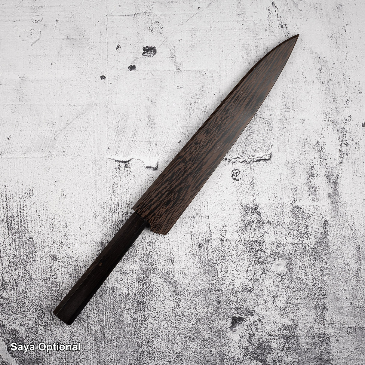 Nakagawa Blue 1 KU Damascus Sujihiki 240mm Etched Black Ebony by Hatsukokoro