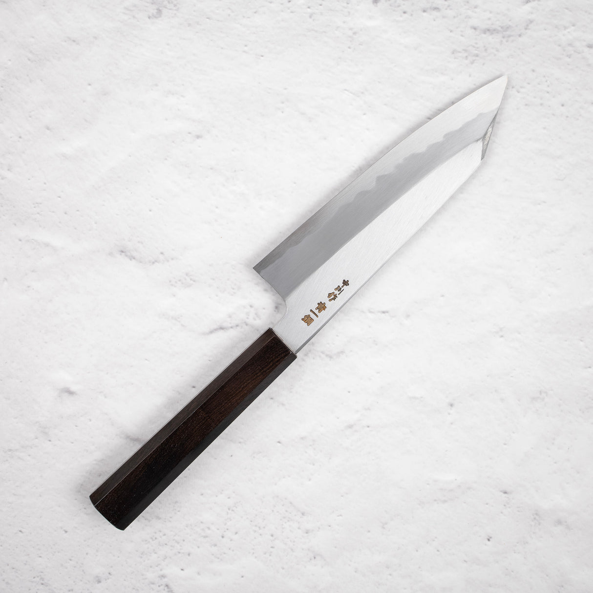 Nakagawa Blue1 寬斜角 Kasumi Bunka 180mm 黑檀木手柄