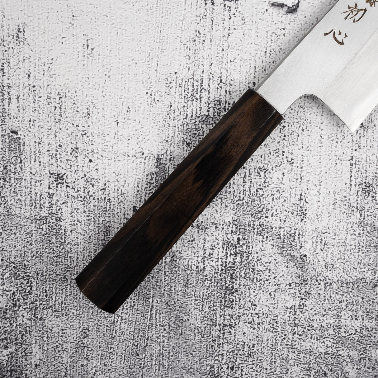 Nakagawa Blue 1寬斜角Kasumi Gyuto 240毫米黑檀木手柄