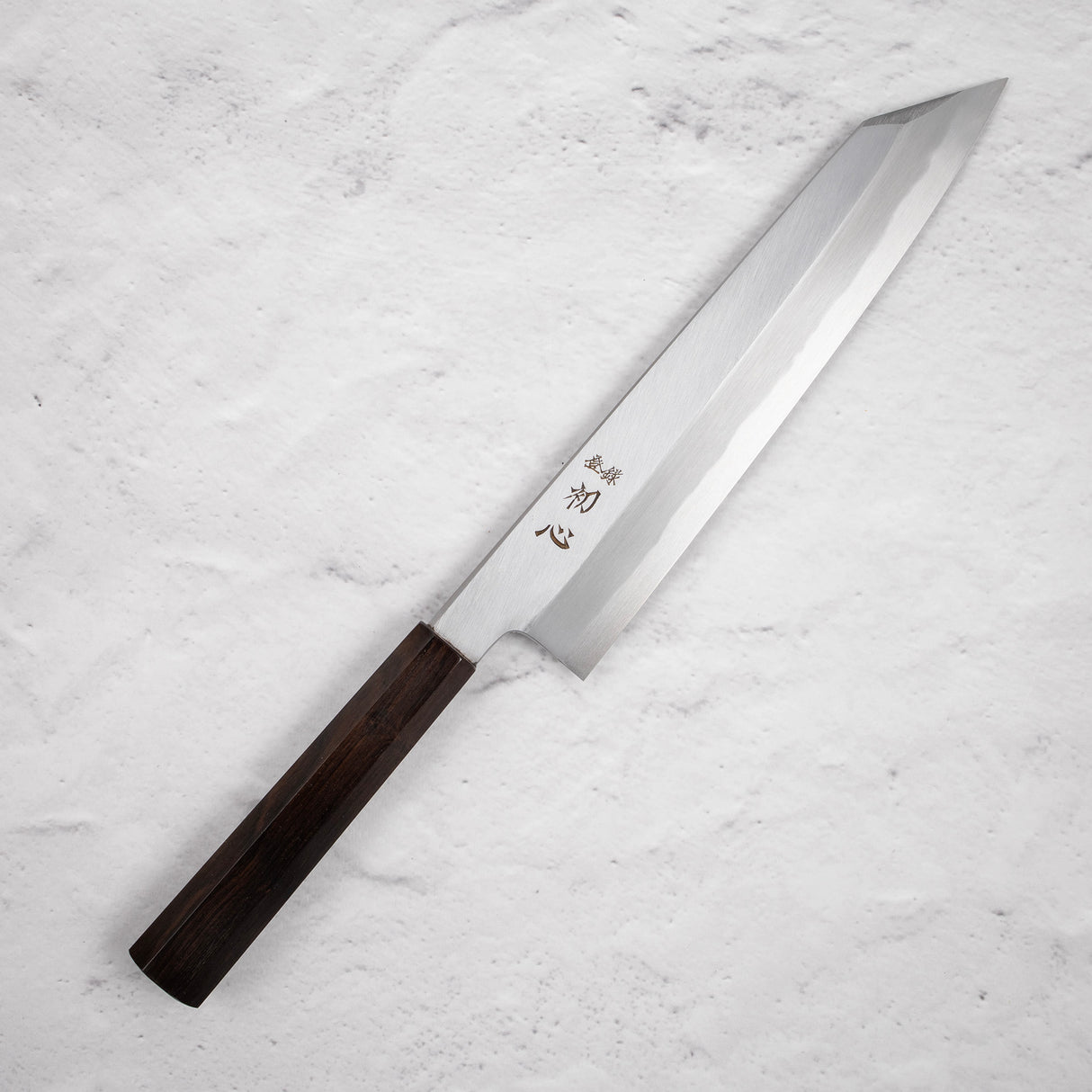 Nakagawa Blue1 Wide Bevel Kasumi K-tip Gyuto 240mm Ebony Handle