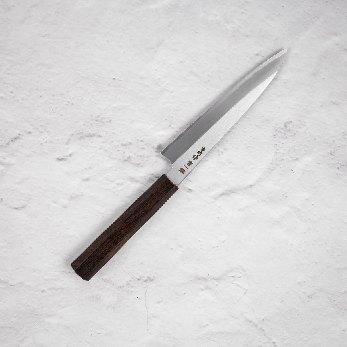 Nakagawa Blue 1寬斜角Kasumi Petty 150mm黑檀木手柄