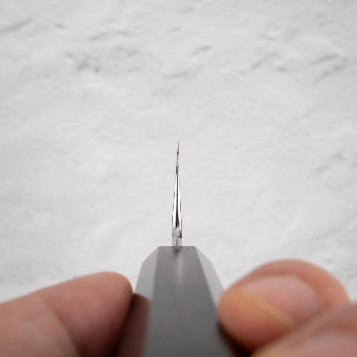 Nakagawa Blue1寬斜角Kasumi Santoku 180mm黑檀木手柄