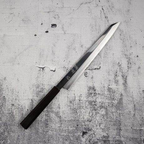 Nakagawa Ginsan K-tip Yanagiba 270 毫米鏡面拋光烏木手柄