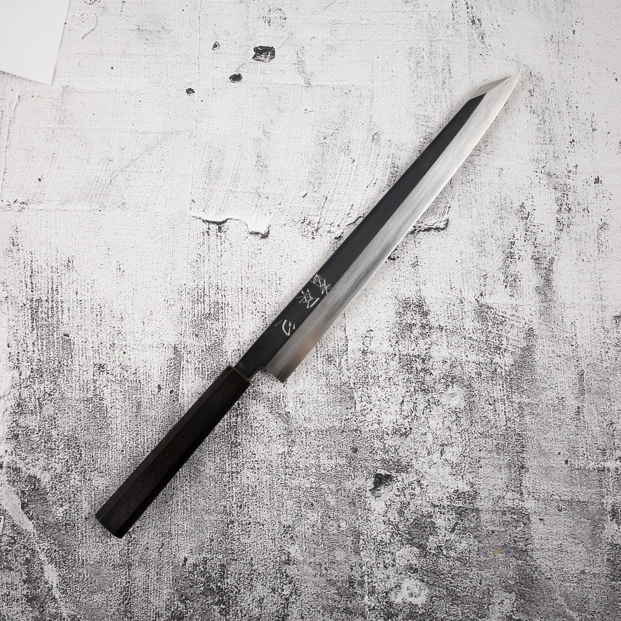 中川 銀三 K-tip 柳刃 300mm 鏡面拋光 黑檀木柄