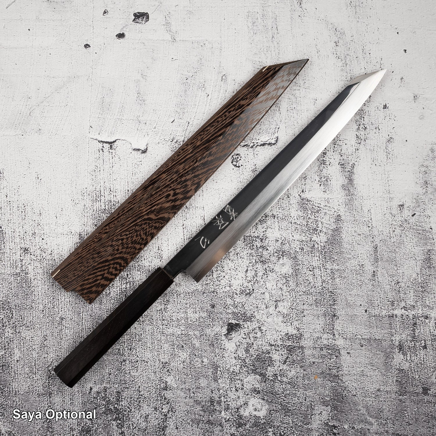 中川 銀三 K-tip 柳刃 300mm 鏡面拋光 黑檀木柄