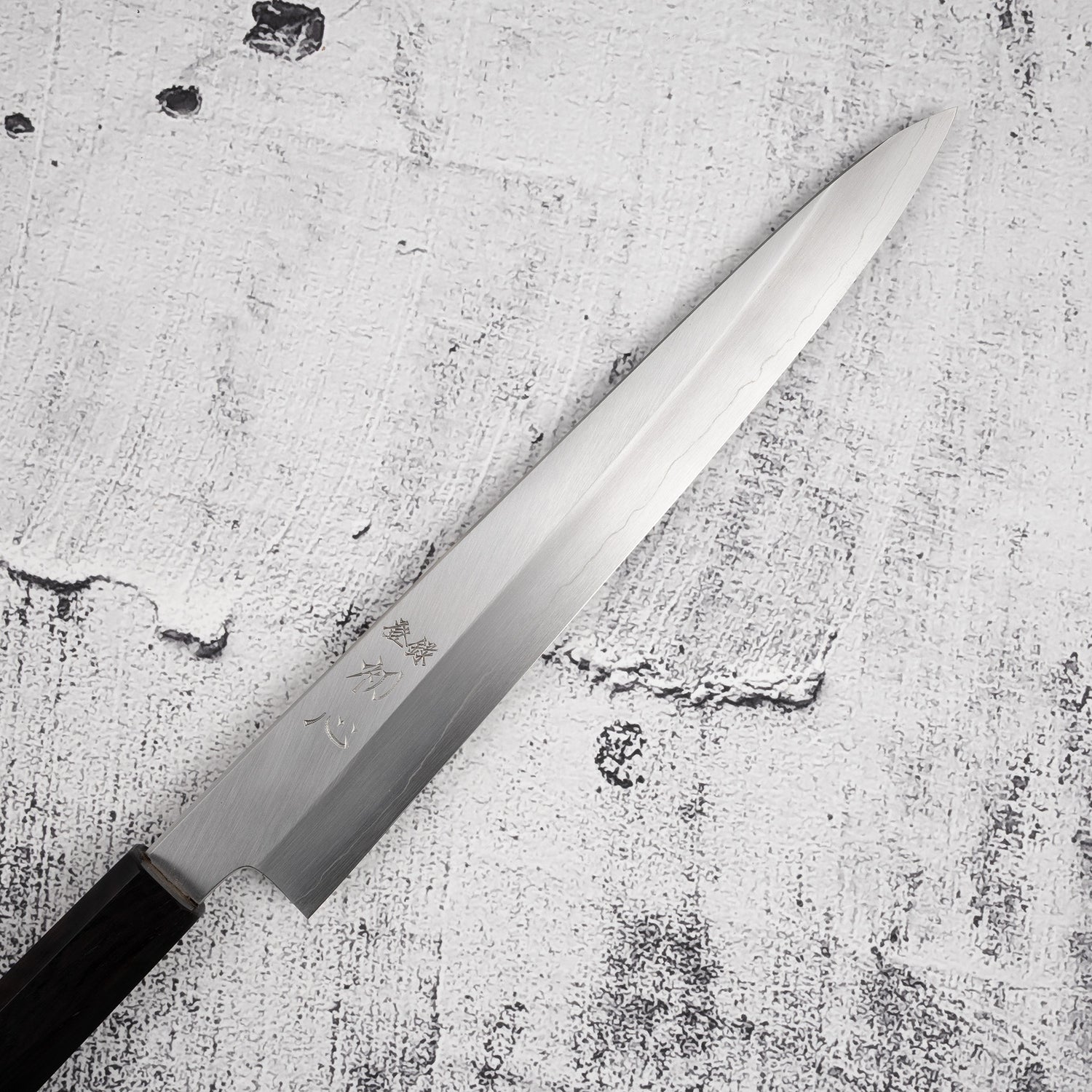 Nakagawa Ginsan Kasumi Finish Sujihiki 240mm 黑檀木