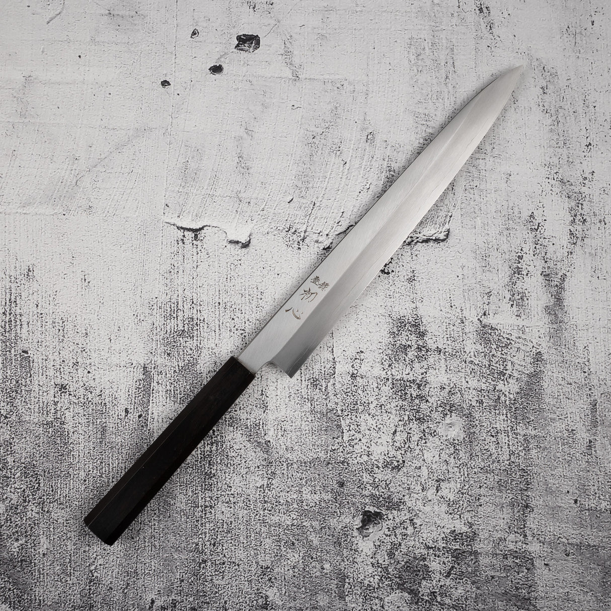 Nakagawa Ginsan Kasumi Finish Sujihiki 270mm 黑檀木