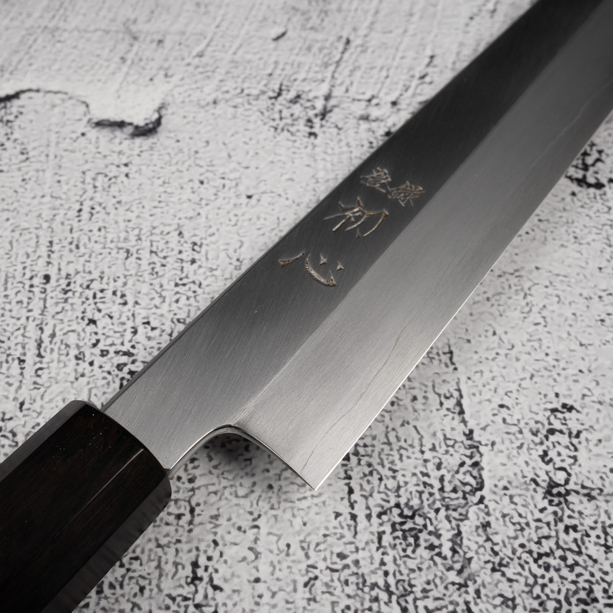 Nakagawa Ginsan Kasumi Finish Sujihiki 270mm 黑檀木