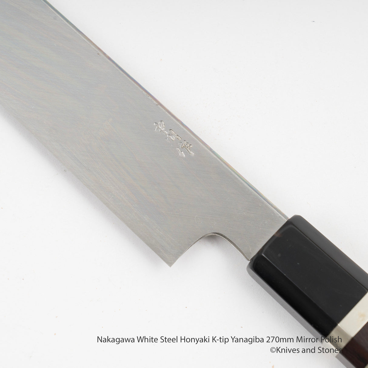 Nakagawa White Steel Honyaki K-tip Yanagiba 270mm Mirror Polish
