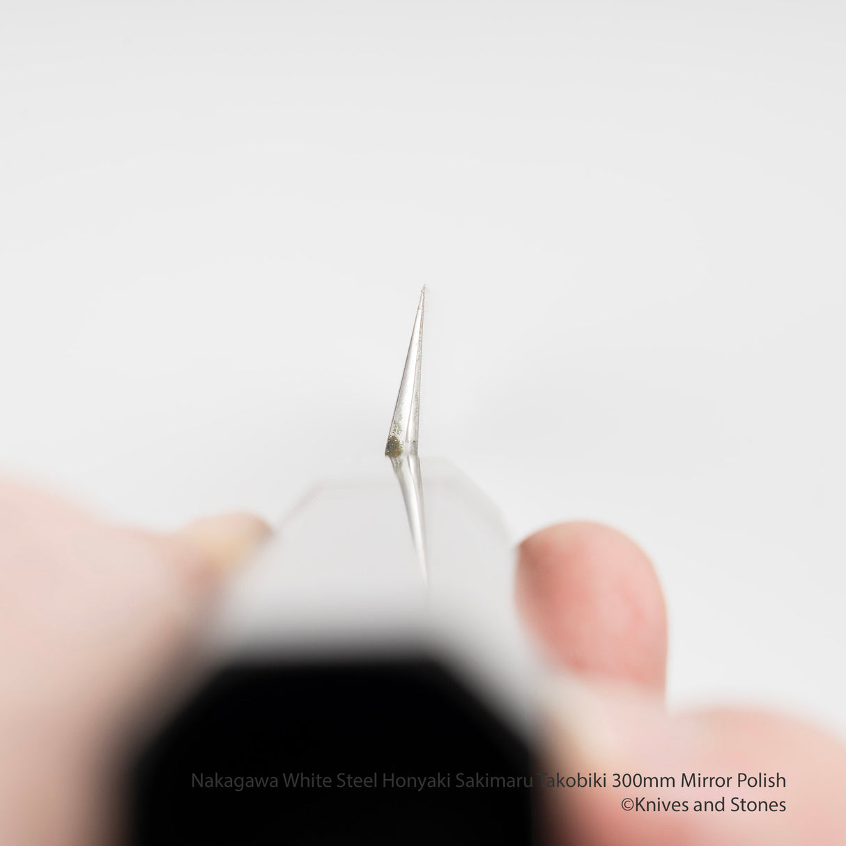 中川白鋼 Honyaki Sakimaru Takobiki 300mm 鏡面拋光