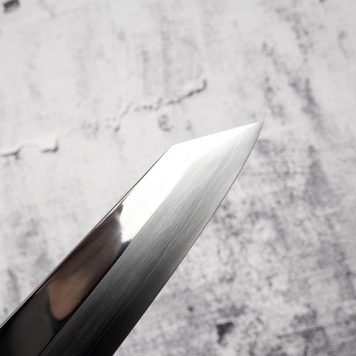 中川 銀三 牛刀尖柳刃 330mm 鏡面拋光 烏木柄