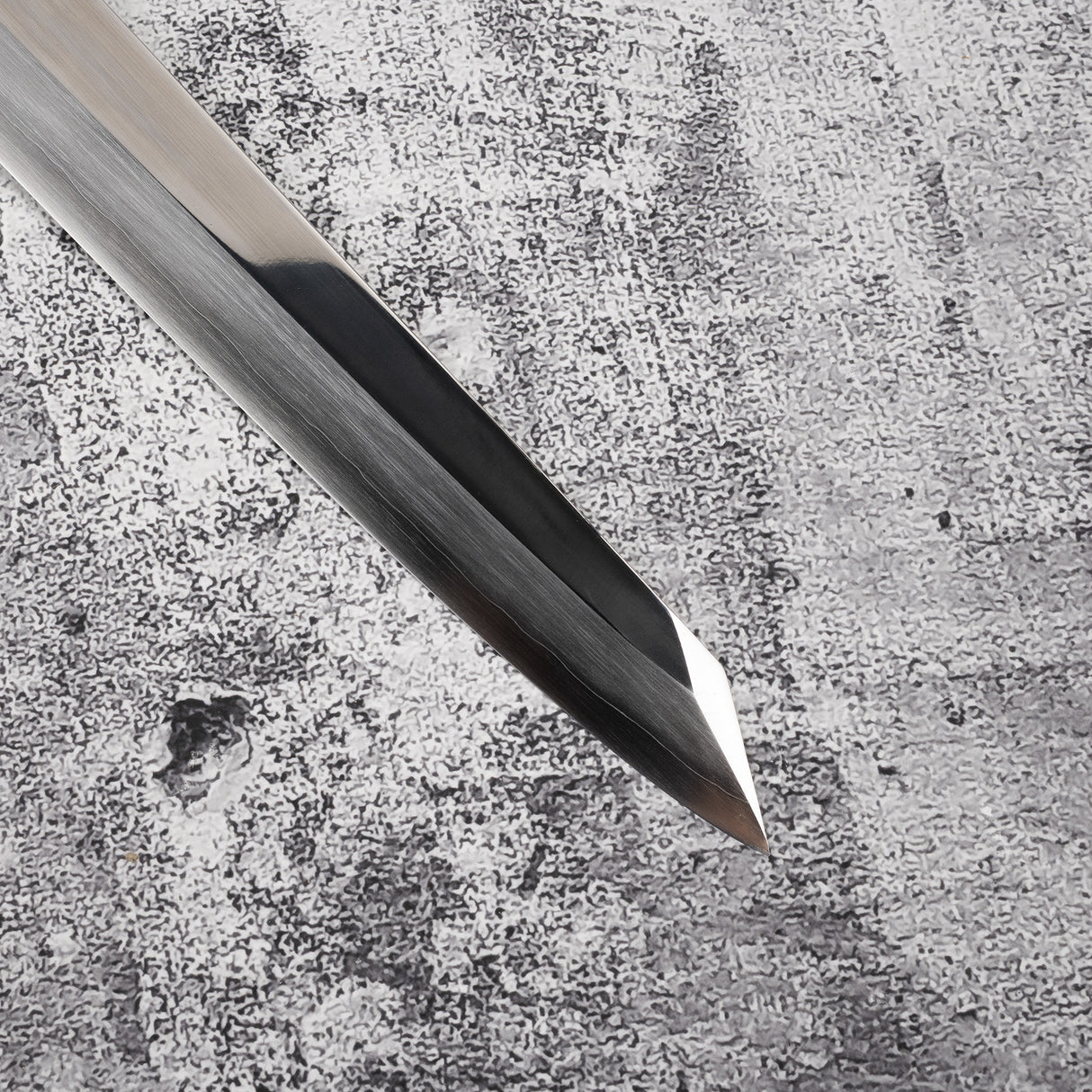 中川 銀三 牛刀尖柳刃 330mm 鏡面拋光 烏木柄