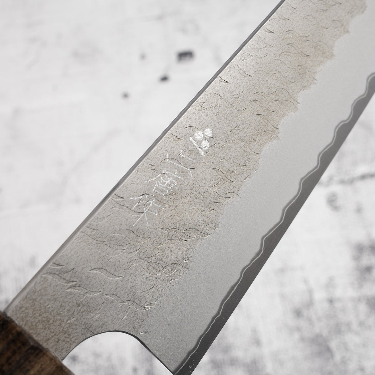 Nigara Aogami (藍色) Super Gyuto 240mm Tsuchime Black Chacate