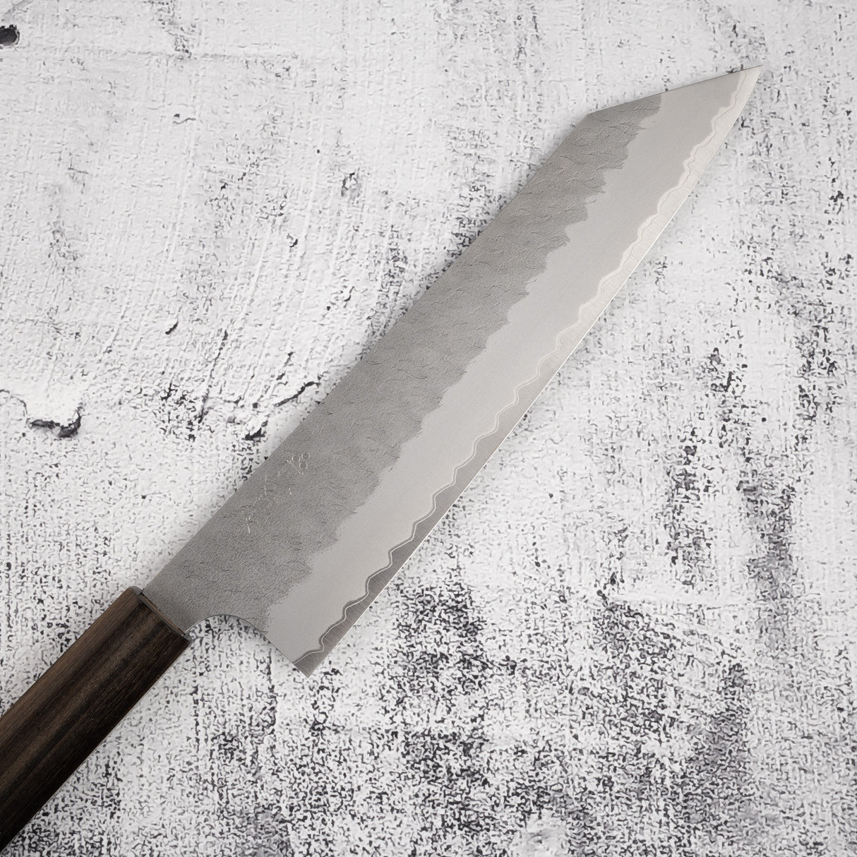 Nigara Aogami(藍色)超級K-tip Gyuto 240mm Tsuchime 黑色Chacate