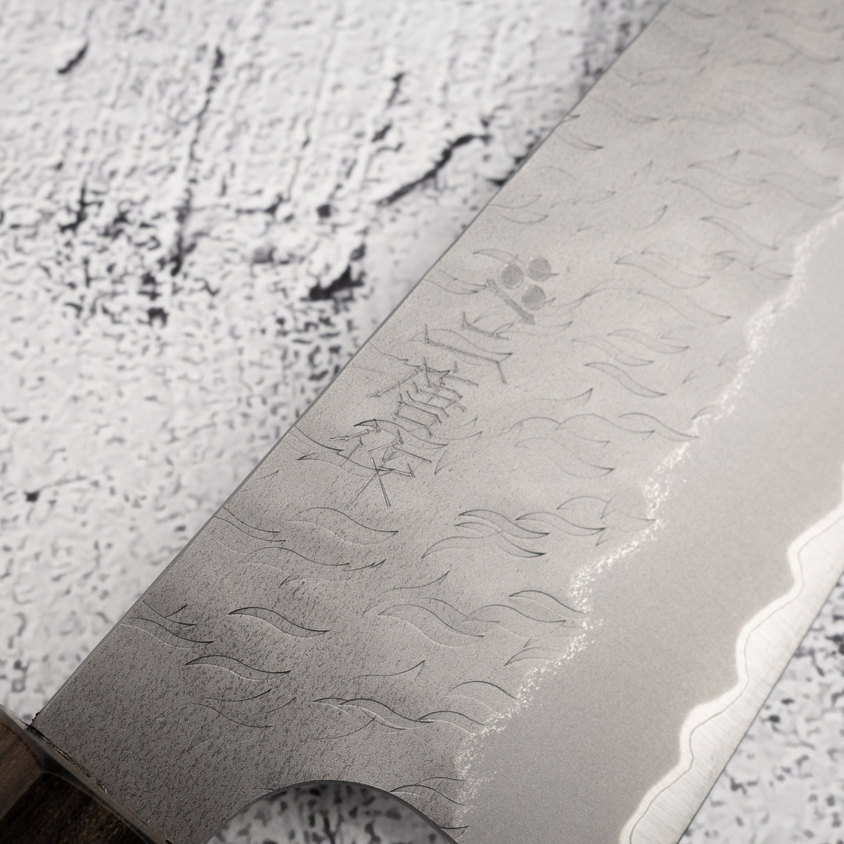 Nigara Aogami(藍色)超級K-tip Gyuto 240mm Tsuchime 黑色Chacate