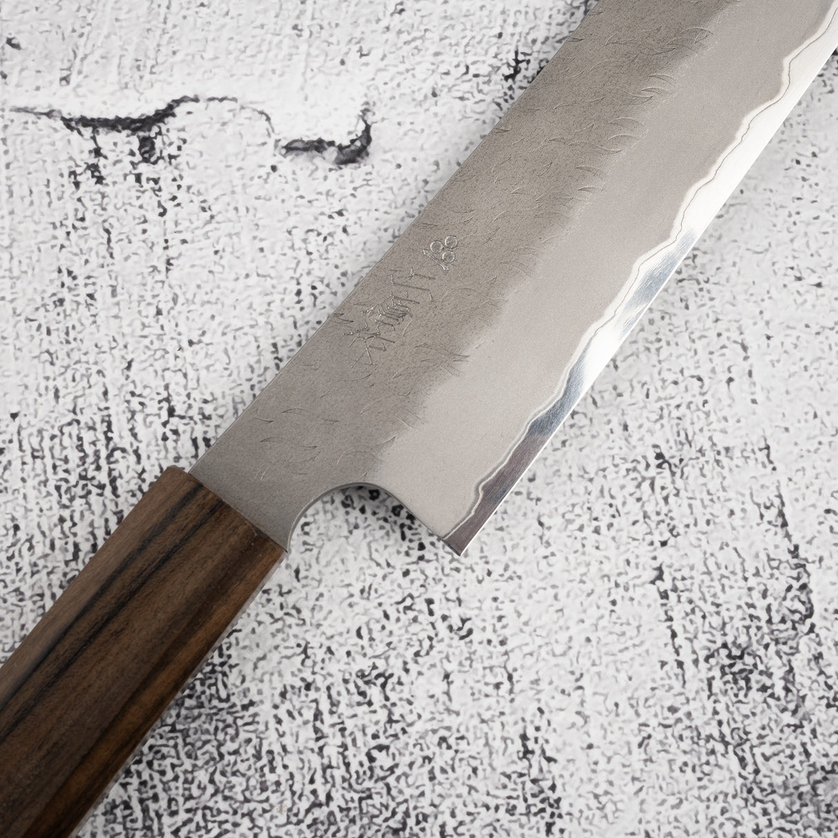 Nigara Aogami (Blue) Super Sakimaru Sujihiki 300mm Tsuchime Black Chacate