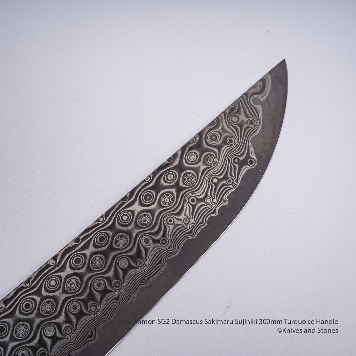 Nigara Anmon SG2 大馬士革 Sakimaru Sujihiki 300mm 綠松石手柄 SP1