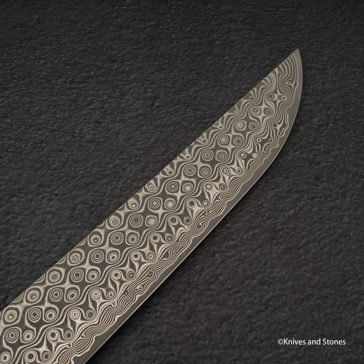 Nigara Anmon SG2 Raindrop Damascus Sakimaru Sujihiki 300mm