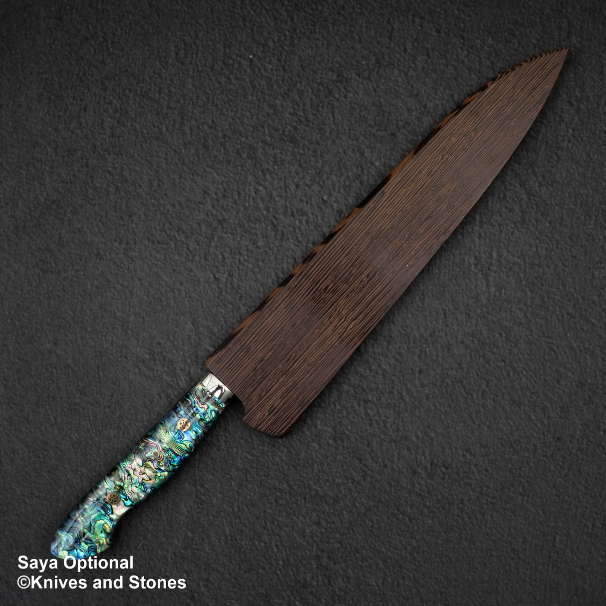 Nigara Anmon(暗紋)SG2 雨滴大馬士革 Gyuto 240 毫米珍珠母貝鑲嵌手柄