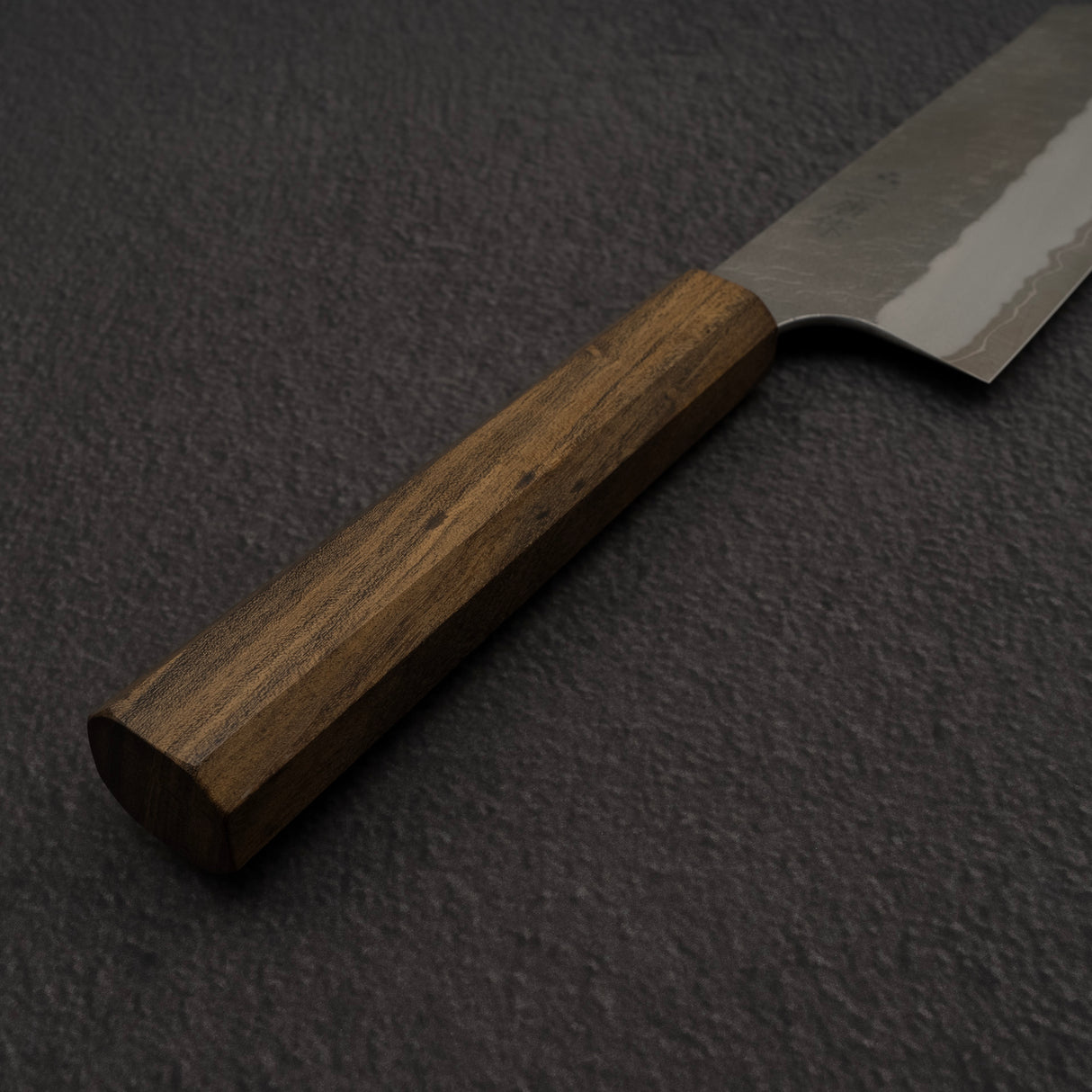 Nigara Aogami(藍色)超級霧面 Migaki Tsuchime 成品 Nakiri 165mm 黑色 Chacate