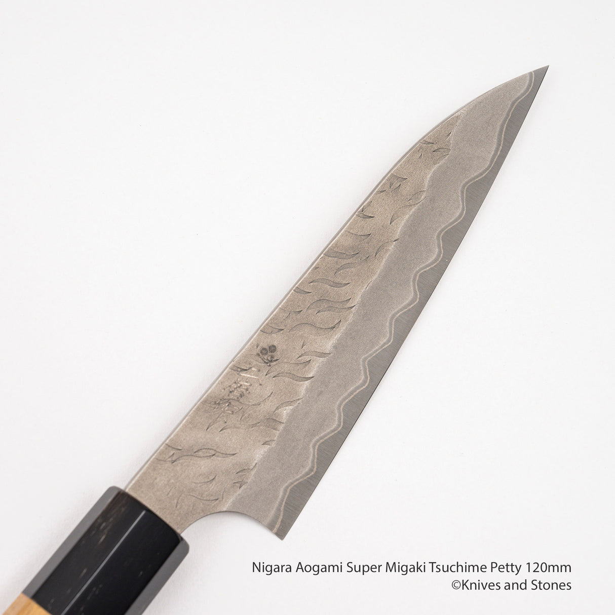 二唐 青紙超級 消光鏡面槌目 小刀 120mm