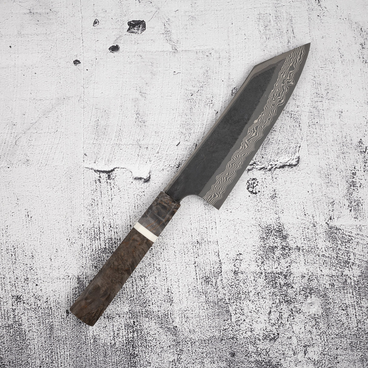 Nigara Ginsan Kurozome Damascus Bunka 180mm