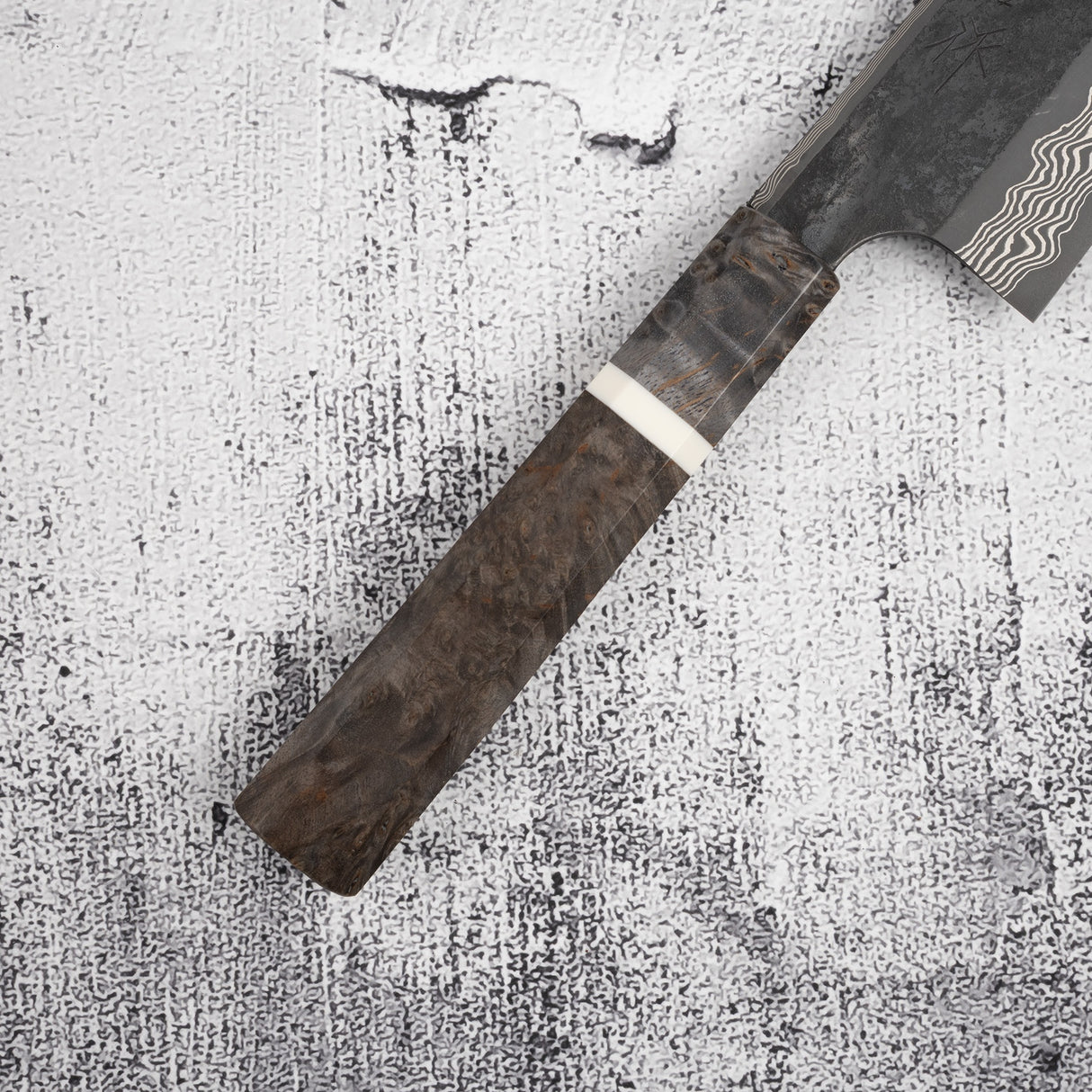 Nigara Ginsan Kurozome Damascus Bunka 180mm