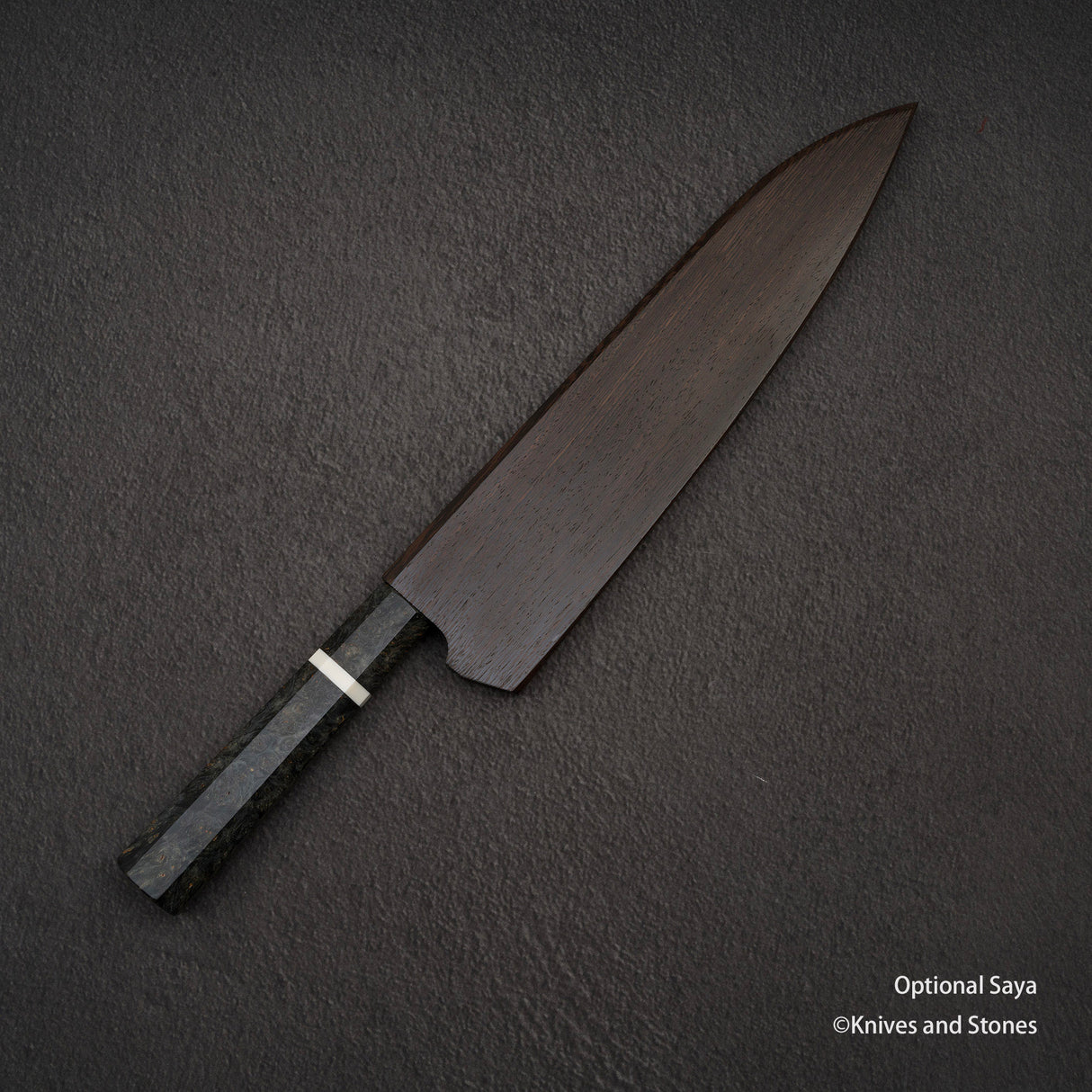 Nigara Ginsan Kurozome Damascus Gyuto 240毫米樺木手柄