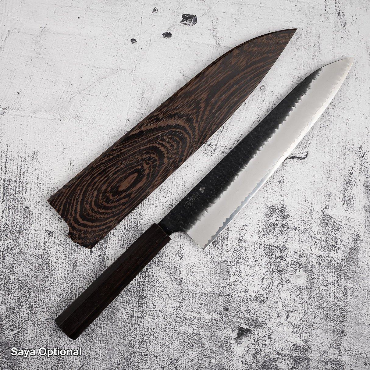 Nigara SG2 KU Gyuto 270mm Kurouchi Tsuchime Ebony