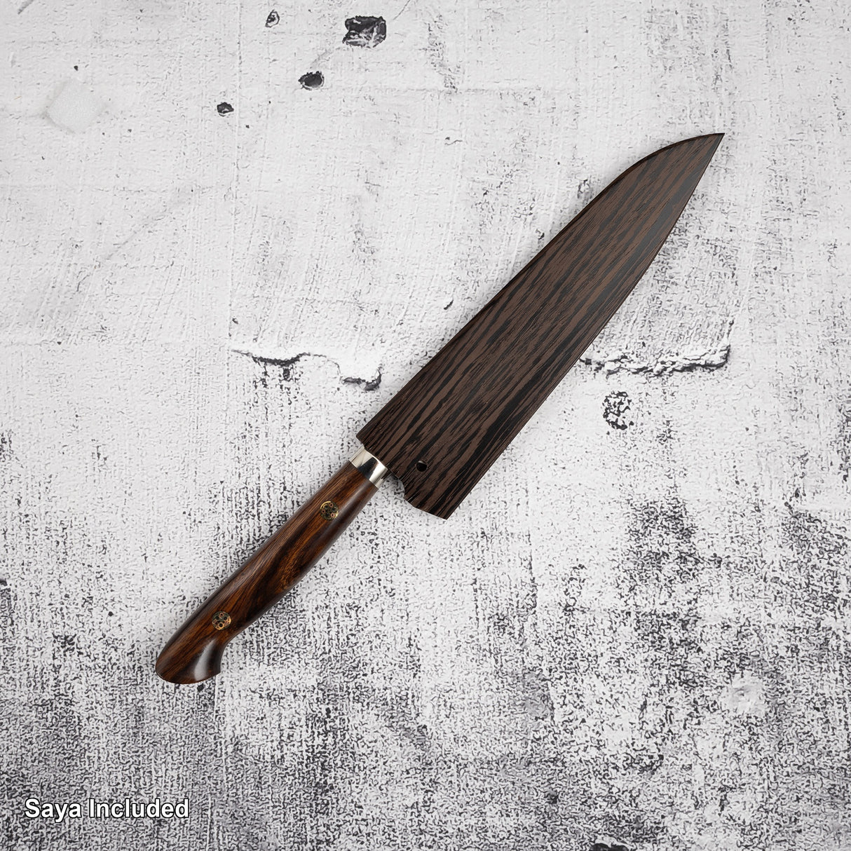 Nigara SG2 Kurouchi Petty 150mm Tsuchime 西部鐵木搭配 Saya