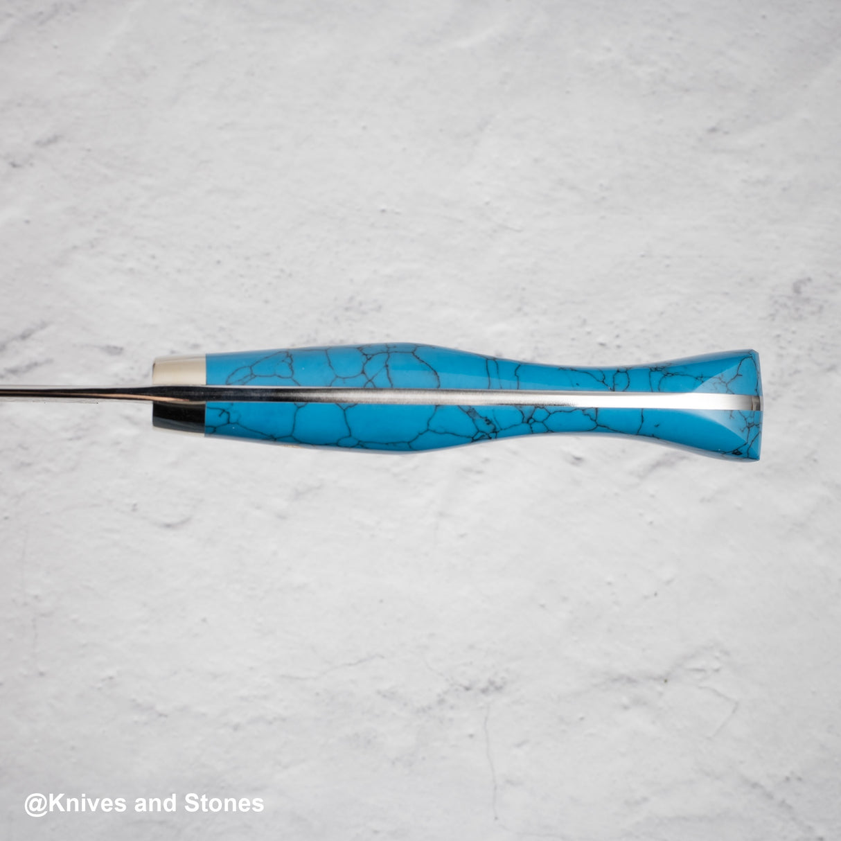 Nigara Anmon(暗紋)SG2 雨滴大馬士革文化 180 毫米西部藍綠松石