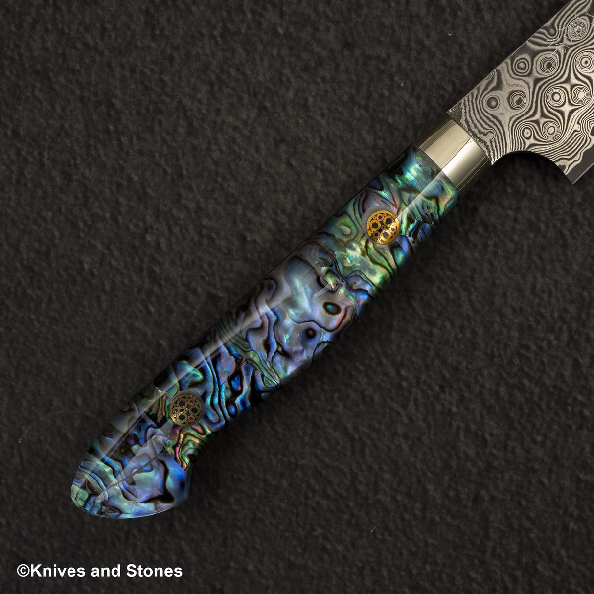 Nigara Anmon (暗紋) SG2 雨滴大馬士革 Petty 150mm 珍珠母貝鑲嵌手柄