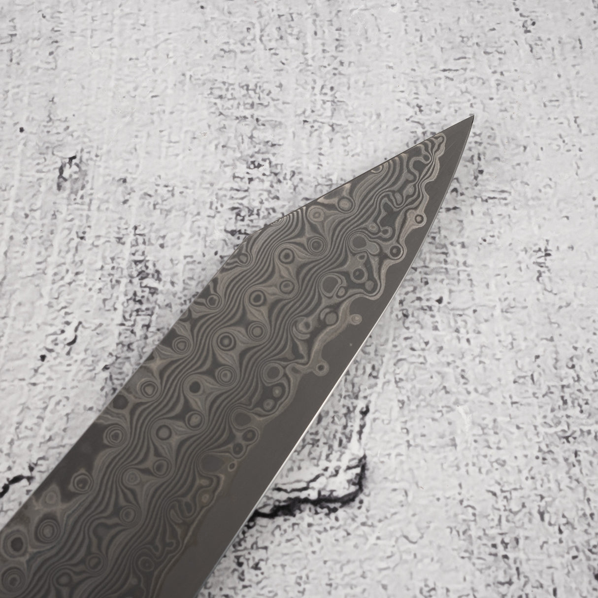 Nigara Anmon (暗紋) SG2 Raindrop Damascus K-tip Sujihiki 240mm Mother-of-peral Western
