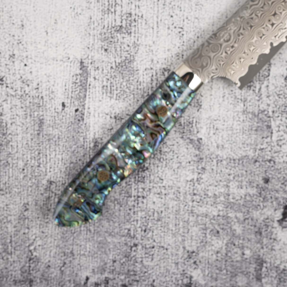 Nigara Anmon (暗紋) SG2 Raindrop Damascus Sakimaru Sujihiki 270mm Mother-of-peral Western