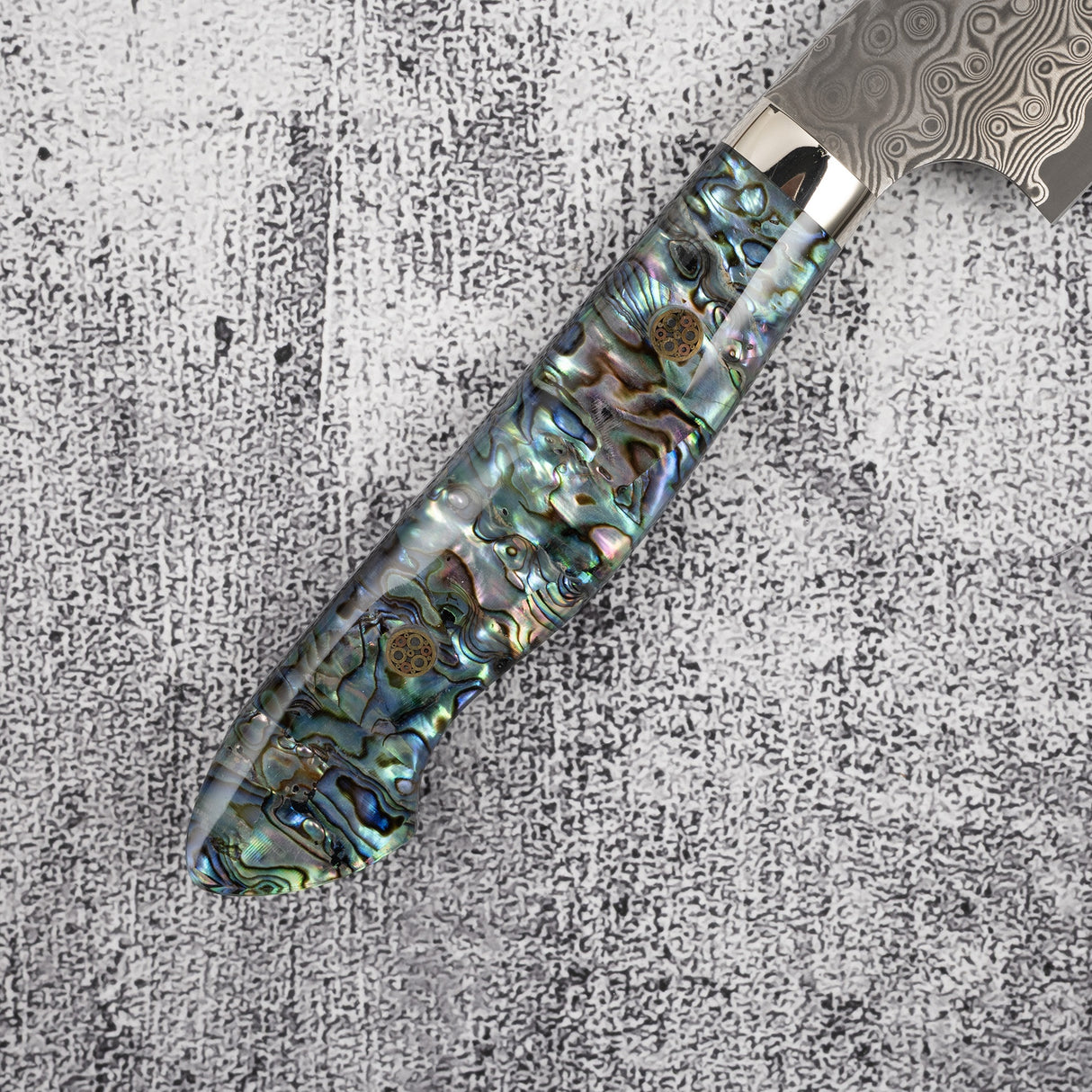 Nigara Anmon (暗紋) SG2 Raindrop Damascus Sakimaru Sujihiki 270mm Mother-of-peral Western