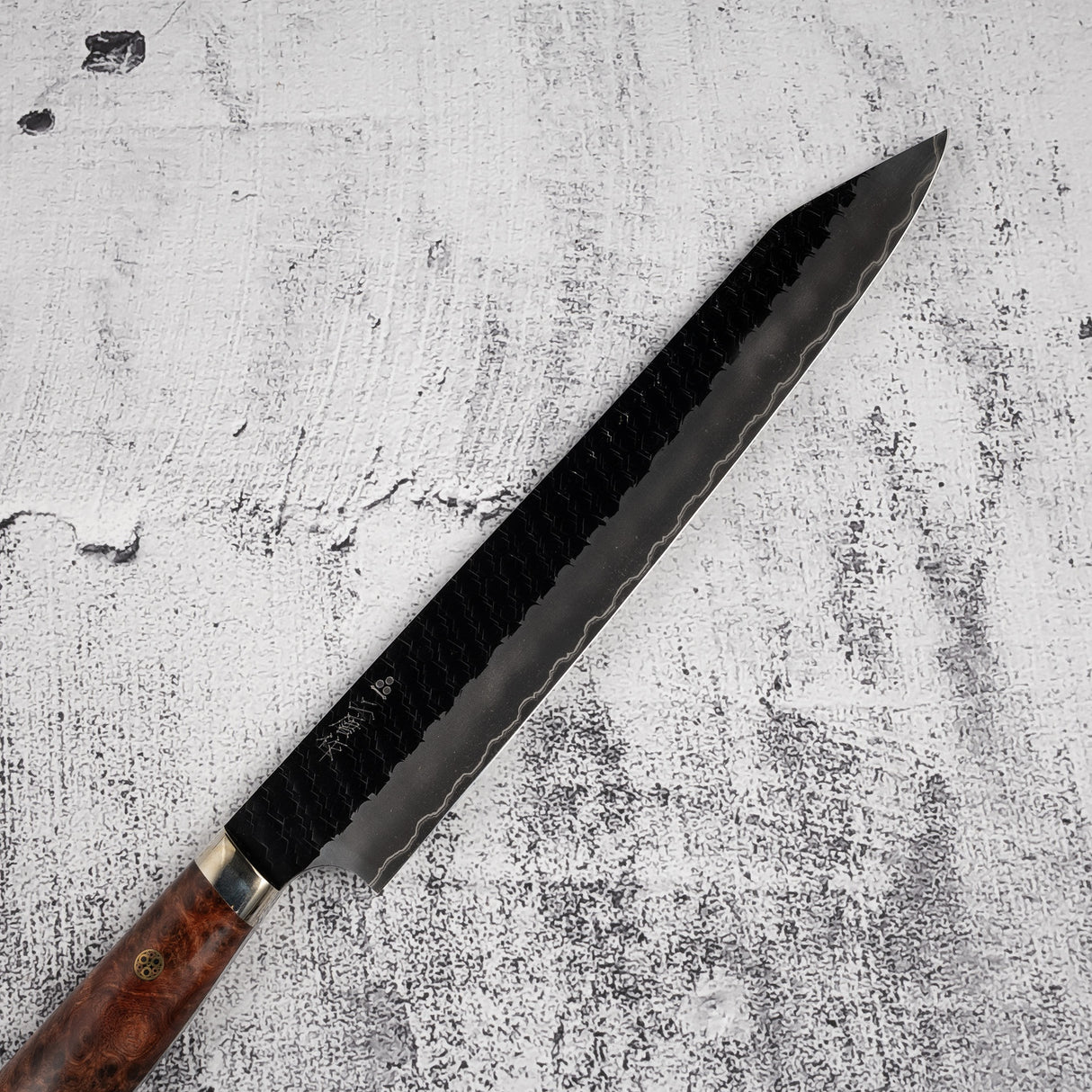 二唐 SG2 K型筋引 255mm 槌目黑打 安柏納西式手柄