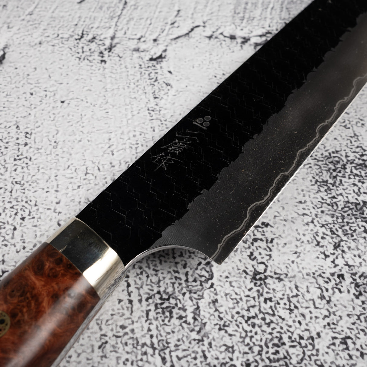 二唐 SG2 K型筋引 255mm 槌目黑打 安柏納西式手柄