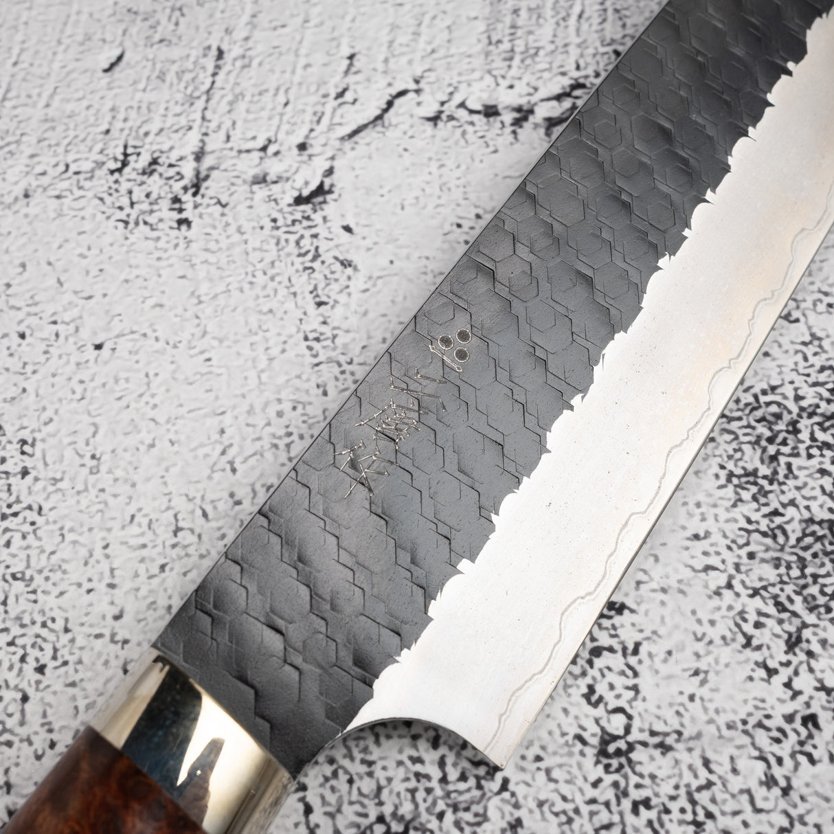 二唐 SG2 K型筋引 255mm 槌目黑打 安柏納西式手柄