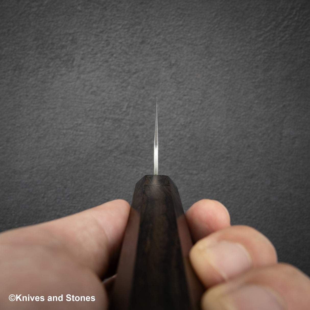 Nigara SG2 Tsuchime Matt Migaki K 尖 Nakiri 180mm 烏木手柄