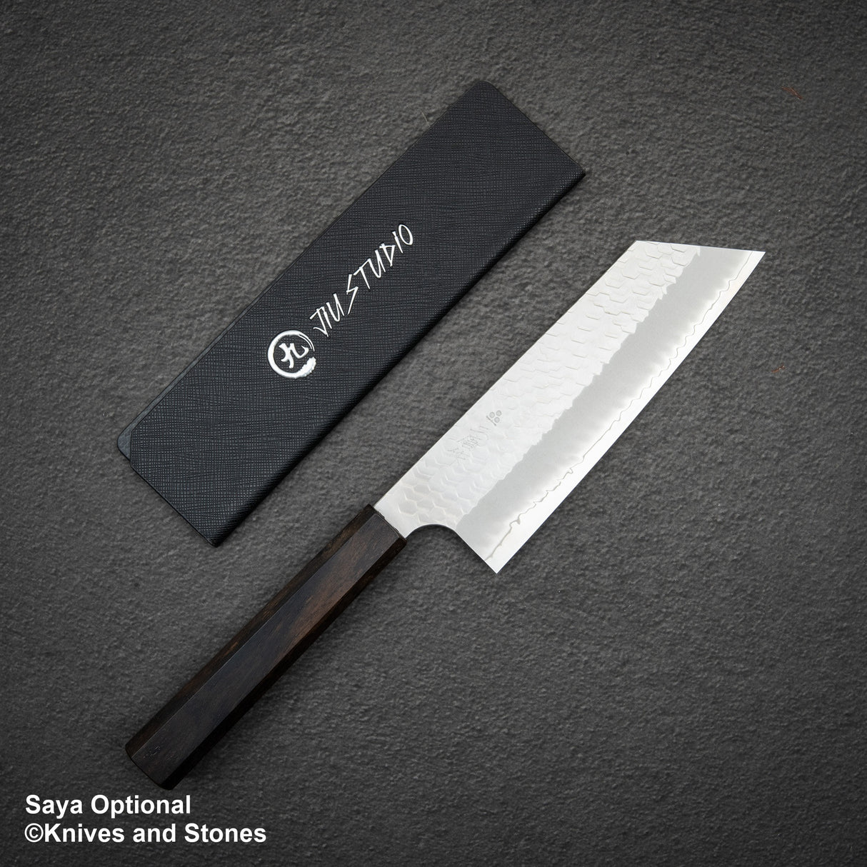 Nigara SG2 Tsuchime Matt Migaki K 尖 Nakiri 180mm 烏木手柄