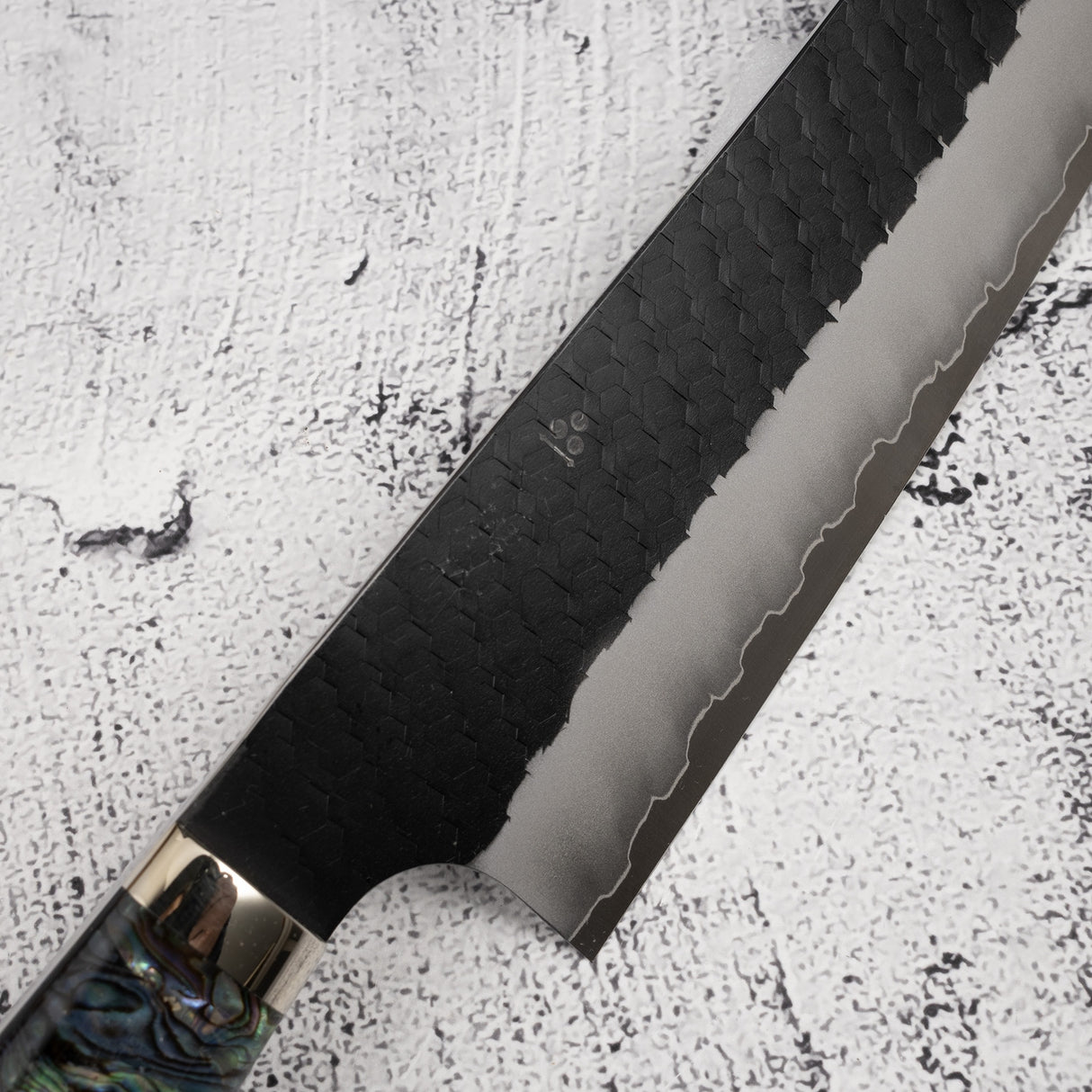 二唐 SG2 珍珠母 牛刀尖 240mm 黑打槌目