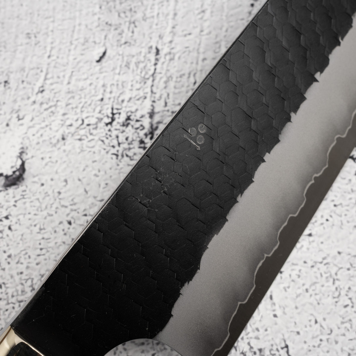 Nigara SG2 Mother-of-pearl K-tip Gyuto 210mm Kurouchi Tsuchime