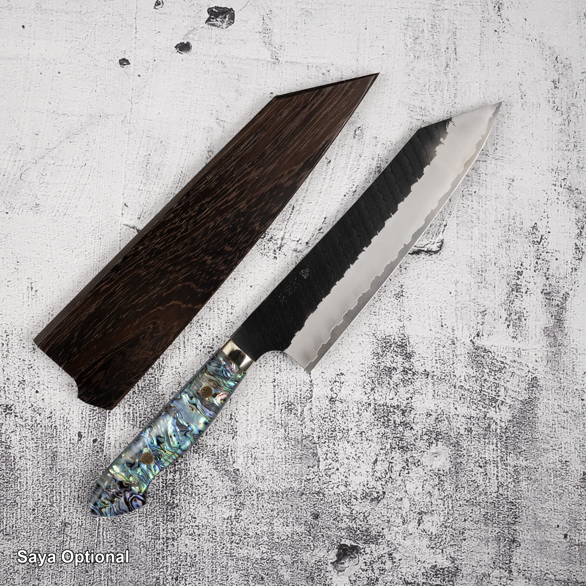 Nigara SG2 Mother-of-pearl K-tip Gyuto 210mm Kurouchi Tsuchime