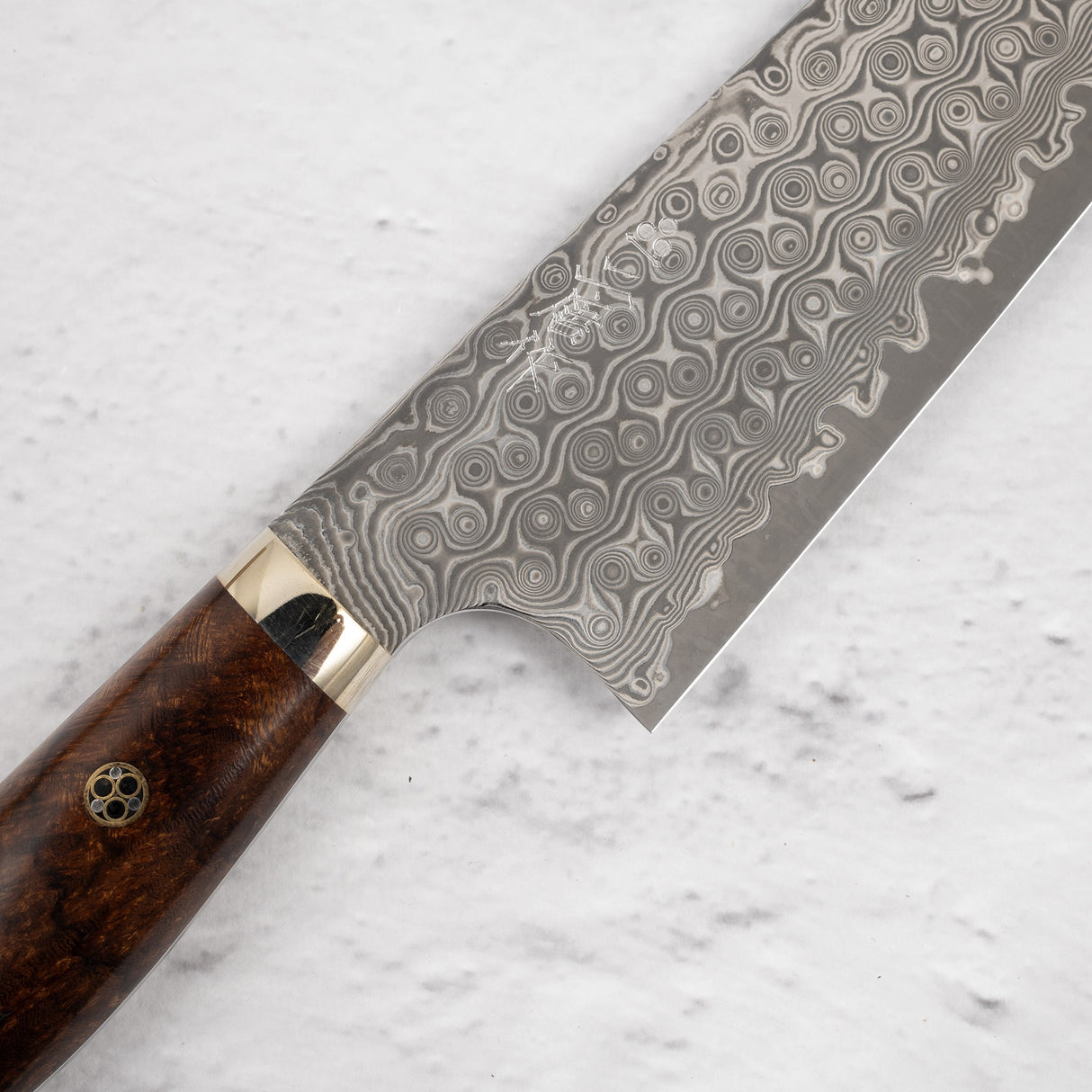 Nigara Anmon (暗紋) SG2 雨滴大馬士革牛刀 210mm 西洋鐵木