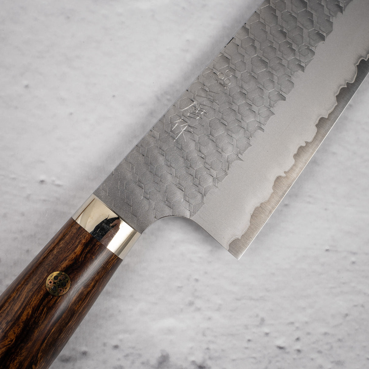 Nigara SG2 Tsuchime Matt Migaki Bunka 180mm Western Ironwood