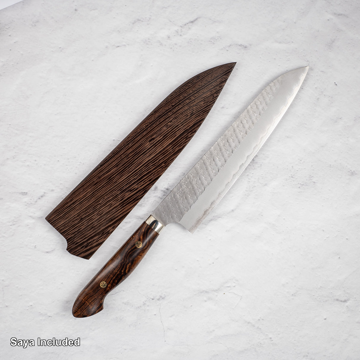 Nigara SG2 Tsuchime Matt Migaki Gyuto 240mm 西鐵木與 Saya