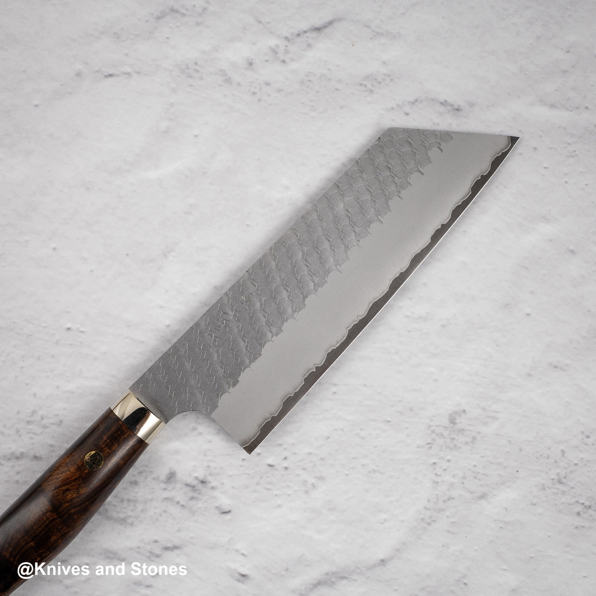 Nigara SG2 Tsuchime Matt Migaki K-tip Nakiri 180mm 西部鐵木