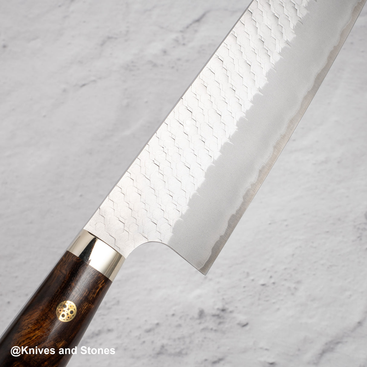 Nigara SG2 Tsuchime Matt Migaki K-tip Nakiri 180mm 西部鐵木