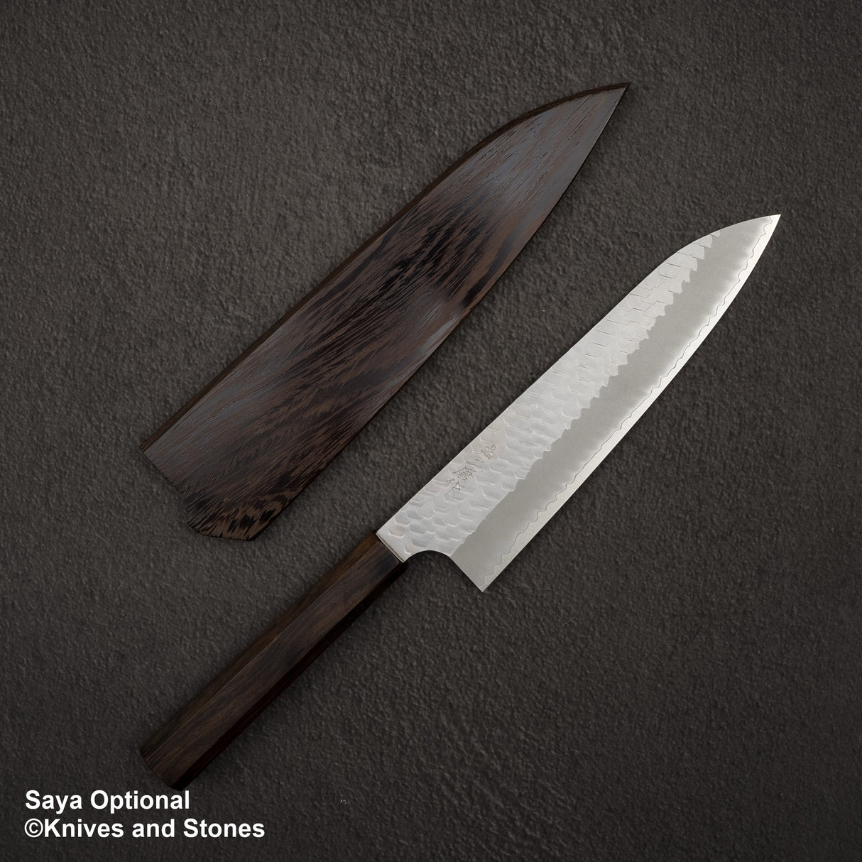 Nigara SG2 Tsuchime Matt Migaki Gyuto 210mm Ebony Handle