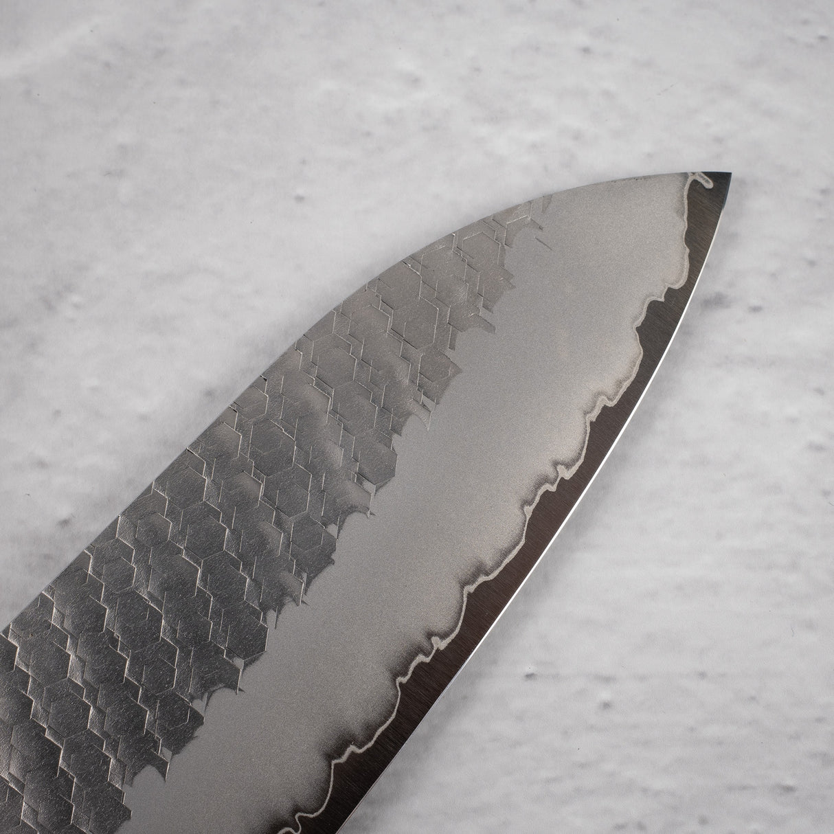 Nigara SG2 Tsuchime Matt Migaki Santoku 180mm 西部鐵木